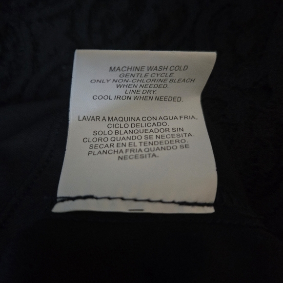 Jodi Kristopher Navy Blue Lace Long Sleeve Crew Neck Dress - Picture 5 of 5